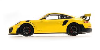 PORSCHE 911 (991.2) GT2RS - 2018 - YELLOW W/ WEISSACH PACKAGE W/ BLACK WHEELS Minichamps 1:18 Metallmodell, Türen, Motorhaube... nicht zu öffnen