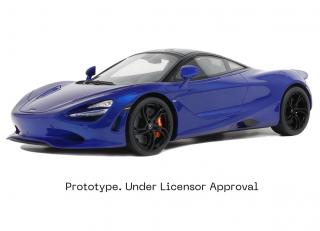 McLaren 750S Coupe Blue 2023 GT Spirit 1:18 Resinemodell (Türen, Motorhaube... nicht zu öffnen!)