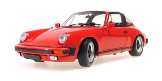 PORSCHE 911 CARRERA TARGA - 1983 - RED Minichamps 1:18 Metallmodell mit öffnenden Türen