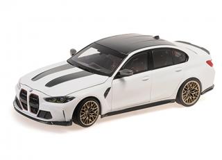 BMW M3 CS - 2023 - WHITE Minichamps 1:18 Metallmodell mit zu öffnenden Türen und Haube(n)