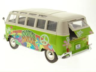 VW Bus Samba Hippie-Line grün (Flower Power) Maisto 1:25