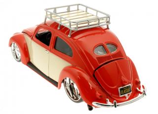 Volkswagen VW Käfer  ́56 rot-creme Maisto DESIGN - EDITION Metallmodell 1:18