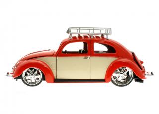 Volkswagen VW Käfer  ́56 rot-creme Maisto DESIGN - EDITION Metallmodell 1:18