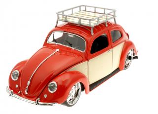 Volkswagen VW Käfer  ́56 rot-creme Maisto DESIGN - EDITION Metallmodell 1:18