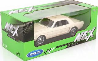 Ford Mustang coupe 1964-1/2 cremeweiß Welly 1:18