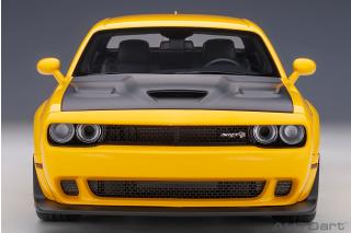 Dodge Challenger SRT Hellcat widebody 2018 (yellow jacket/satin black painted hood) (composite model/full openings) AUTOart 1:18