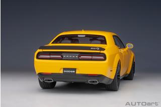 Dodge Challenger SRT Hellcat widebody 2018 (yellow jacket/satin black painted hood) (composite model/full openings) AUTOart 1:18