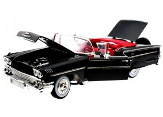 Chevy Impala cabriolet 1958 schwarz MotorMax 1:18