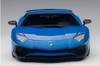 LAMBORGHINI AVENTADOR LP750-4 SV (BLU LEMANS/BLUE) 2015 (COMPOSITE MODEL/FULL OPENINGS) AUTOart 1:18