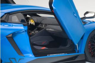 LAMBORGHINI AVENTADOR LP750-4 SV (BLU LEMANS/BLUE) 2015 (COMPOSITE MODEL/FULL OPENINGS) AUTOart 1:18