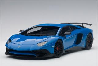 LAMBORGHINI AVENTADOR LP750-4 SV (BLU LEMANS/BLUE) 2015 (COMPOSITE MODEL/FULL OPENINGS) AUTOart 1:18