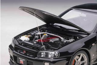 Nissan Skyline GT-R (R34) 2001 V-Spec II (black pearl) (composite model/full openings) AUTOart 1:18 Composite