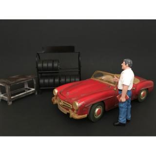 Figur Mechanic Manager Tim (Auto nicht enthalten!) American Diorama 1:18