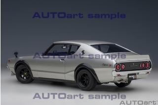 Nissan Skyline 2000 GT-R 1973 (KPGC110) TUNED VERSION (silver) (composite model, total  4 openings) – AUTOart 1:18