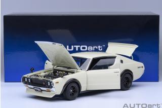 Nissan Skyline 2000 GT-R 1973 (KPGC110) TUNED VERSION (white) (composite model, total  4 openings) AUTOart 1:18