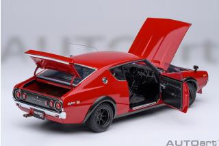 Nissan Skyline 2000 GT-R 1973 (KPGC110) TUNED VERSION (red) (composite model, total 4 openings) AUTOart 1:18