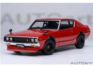 Nissan Skyline 2000 GT-R 1973 (KPGC110) TUNED VERSION (red) (composite model, total 4 openings) AUTOart 1:18