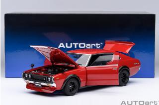 Nissan Skyline 2000 GT-R 1973 (KPGC110) TUNED VERSION (red) (composite model, total 4 openings) AUTOart 1:18