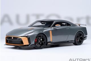 Nissan GT-R50 BY ITALDESIGN  GOODWOOD VERSION 2020 (liquid kinetic grey/energetic sigma gold ) (composite model/two doors openings, total 4 opening) AUTOart 1:18 Composite