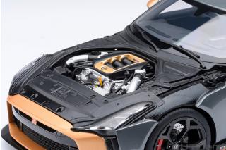 Nissan GT-R50 BY ITALDESIGN  GOODWOOD VERSION 2020 (liquid kinetic grey/energetic sigma gold ) (composite model/two doors openings, total 4 opening) AUTOart 1:18 Composite