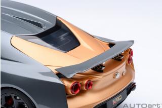 Nissan GT-R50 BY ITALDESIGN  GOODWOOD VERSION 2020 (liquid kinetic grey/energetic sigma gold ) (composite model/two doors openings, total 4 opening) AUTOart 1:18 Composite