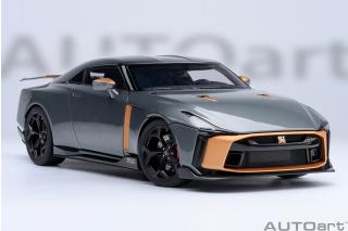 Nissan GT-R50 BY ITALDESIGN  GOODWOOD VERSION 2020 (liquid kinetic grey/energetic sigma gold ) (composite model/two doors openings, total 4 opening) AUTOart 1:18 Composite