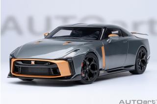 Nissan GT-R50 BY ITALDESIGN  GOODWOOD VERSION 2020 (liquid kinetic grey/energetic sigma gold ) (composite model/two doors openings, total 4 opening) AUTOart 1:18 Composite