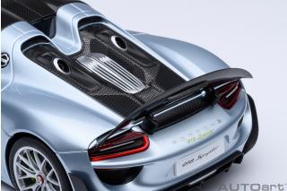 PORSCHE 918 SPYDER WEISSACH PACKAGE (LIQUID METAL CHROM/BLUE) AUTOart 1:18