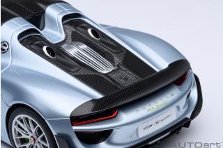 PORSCHE 918 SPYDER WEISSACH PACKAGE (LIQUID METAL CHROM/BLUE) AUTOart 1:18