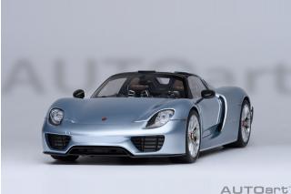 PORSCHE 918 SPYDER WEISSACH PACKAGE (LIQUID METAL CHROM/BLUE) AUTOart 1:18