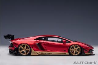 Liberty Walk LB-Works Lamborghini Aventador Limited Edition (hyper red/gold accents) (composite model/2 door openings) AUTOart 1:18 Composite