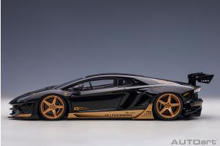 Liberty Walk LB-Works Lamborghini Aventador Limited Edition (glänzend schwarz/goldene Akzente) (composite model/full openings) AUTOart 1:18