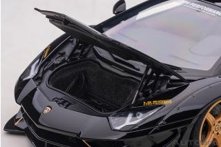 Liberty Walk LB-Works Lamborghini Aventador Limited Edition (glänzend schwarz/goldene Akzente) (composite model/full openings) AUTOart 1:18