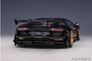 Liberty Walk LB-Works Lamborghini Aventador Limited Edition (glänzend schwarz/goldene Akzente) (composite model/full openings) AUTOart 1:18