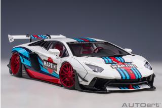 Liberty Walk LB-Works Lamborghini Aventador Limited Edition (Martini Livery) (composite model/full openings) AUTOart 1:18