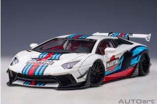 Liberty Walk LB-Works Lamborghini Aventador Limited Edition (Martini Livery) (composite model/full openings) AUTOart 1:18