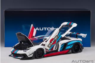 Liberty Walk LB-Works Lamborghini Aventador Limited Edition (Martini Livery) (composite model/full openings) AUTOart 1:18