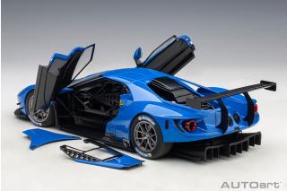 Ford GT LM Plain Body Version 2018 (lightning blue) (composite model/full openings) AUTOart 1:18