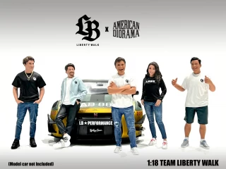 Figuren Set \"Team Liberty Walk\"  mit 5 Figuren American Diorama 1:18 (Auto nicht enthalten!)