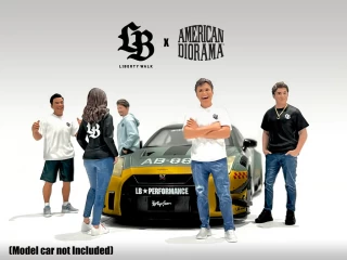 Figuren Set \"Team Liberty Walk\"  mit 5 Figuren American Diorama 1:18 (Auto nicht enthalten!)