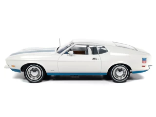 Ford Mustang Fastback 1972 White with red, white & blue color scheme (Class of 1972)  Auto World 1:18