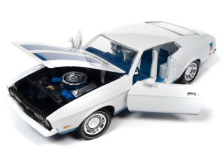 Ford Mustang Fastback 1972 White with red, white & blue color scheme (Class of 1972)  Auto World 1:18