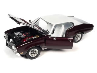 Buick GS Stage 1 Hardtop 1970 (MCACN)  Burgundy Mist with White Roof Auto World 1:18