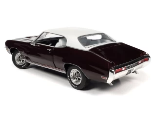 Buick GS Stage 1 Hardtop 1970 (MCACN)  Burgundy Mist with White Roof Auto World 1:18