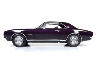 Chevrolet Camaro Z/28 RS (MCACN) Royal Plum with White Sport Stripes on hood and deck lid. Auto World 1:18