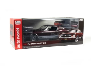 Ford Mustang 2+2 GT 1967 burgundy American Muscle Auto World 1:18