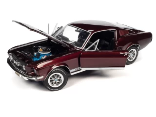 Ford Mustang 2+2 GT 1967 burgundy American Muscle Auto World 1:18