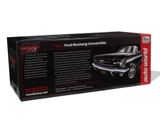 Ford Mustang Convertible 1964.5 Raven Black with red interior Auto World 1:18