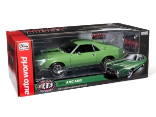 AMC AMX Hardtop 1969 Big Bad Lime Green American Muscle Auto World 1:18