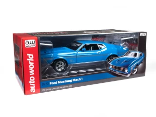 Ford Mustang Mach Grabber Blue  1972  Auto World 1:18